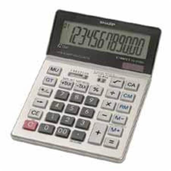 Sharp Sharp Electronics SHRVX2128V 12-Digit Calc.- Tax Feature- Dual Pwr- 5-.332 in x6-.332 in x.63 in - GY SHRVX2128V - main